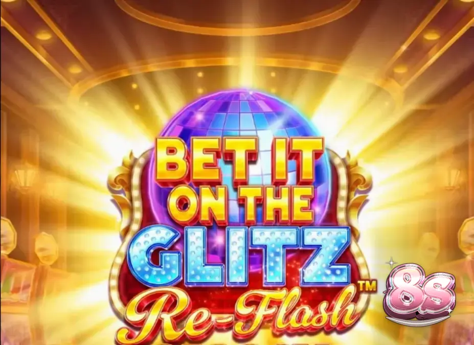 Interface visual luxuosa e neon do slot Bet It on the Glitz Re-Flash